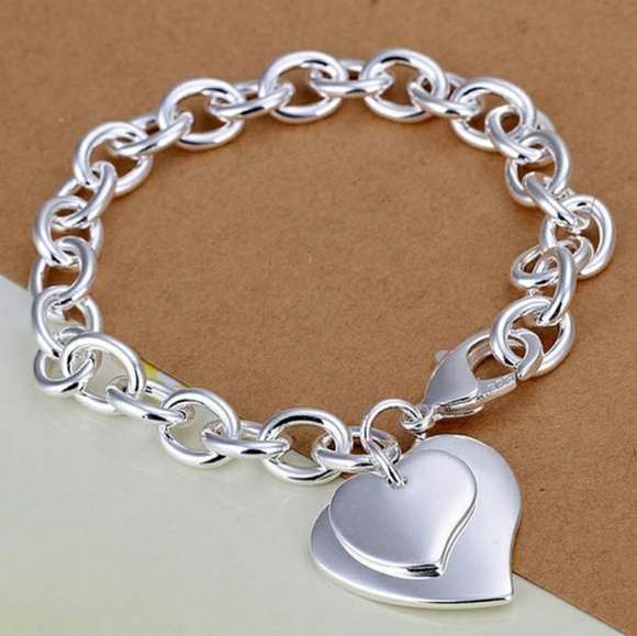 Bracelet Jewelry - (1-Lefted)925 Stamp Silver ♡ Pendant Bracelet♡